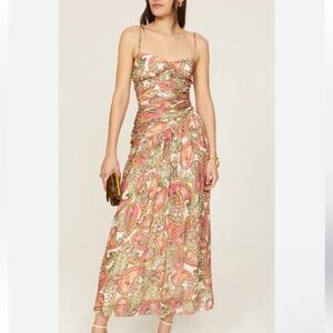 Badgley Mischka Multicolor Paisley Maxi Dress
